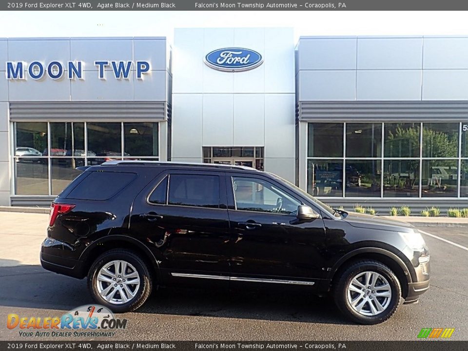 2019 Ford Explorer XLT 4WD Agate Black / Medium Black Photo #1