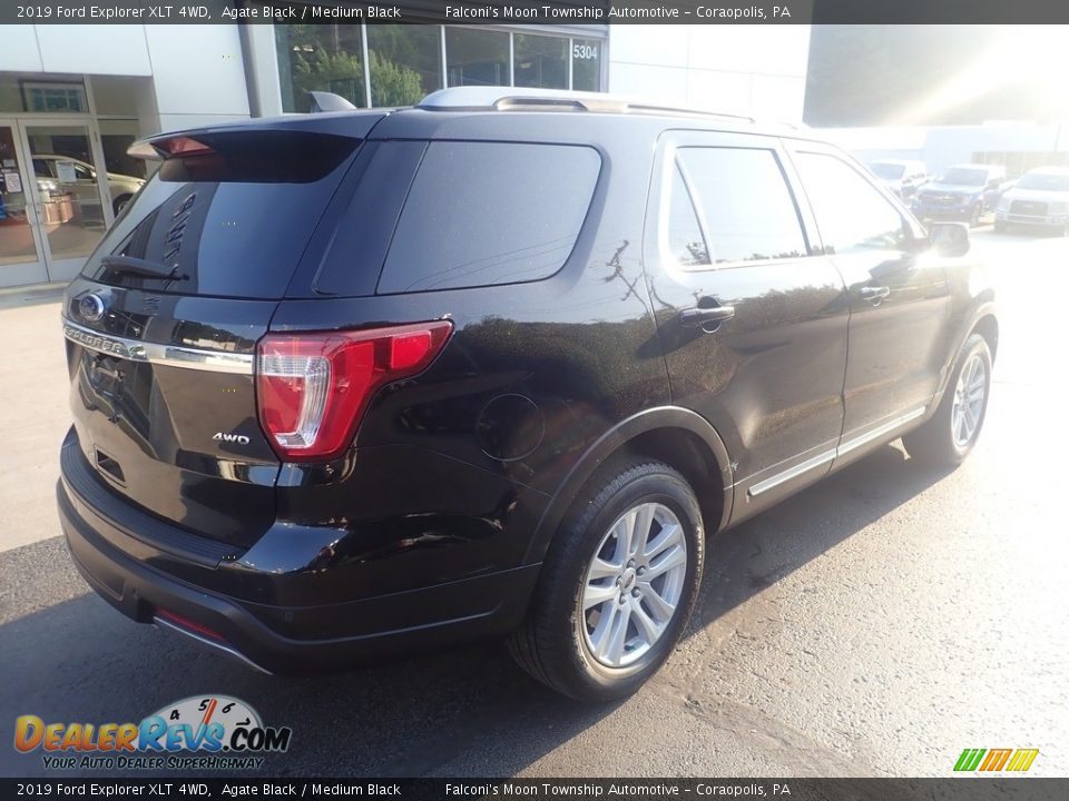 2019 Ford Explorer XLT 4WD Agate Black / Medium Black Photo #2