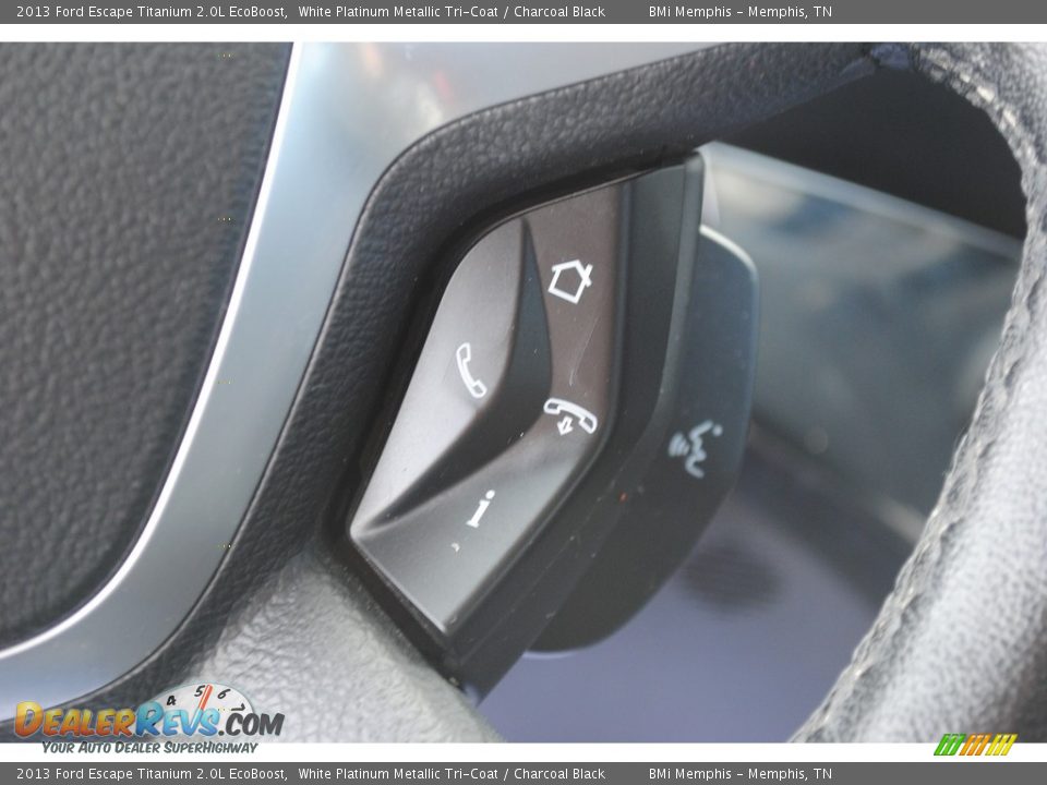 2013 Ford Escape Titanium 2.0L EcoBoost White Platinum Metallic Tri-Coat / Charcoal Black Photo #16