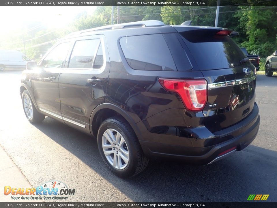 2019 Ford Explorer XLT 4WD Agate Black / Medium Black Photo #5