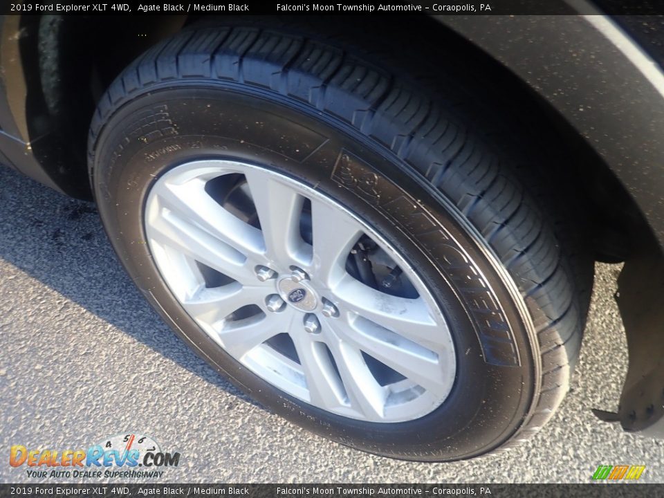 2019 Ford Explorer XLT 4WD Agate Black / Medium Black Photo #10