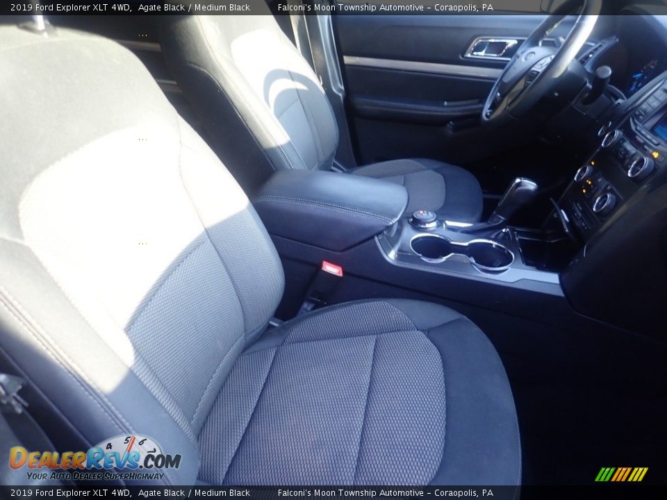 2019 Ford Explorer XLT 4WD Agate Black / Medium Black Photo #11