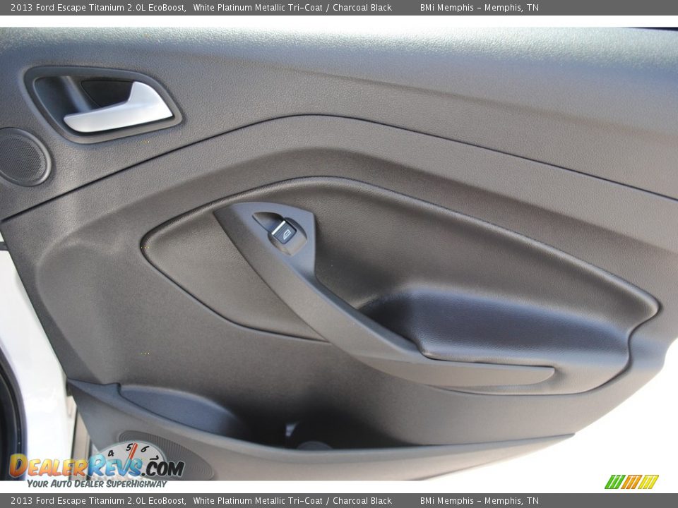 2013 Ford Escape Titanium 2.0L EcoBoost White Platinum Metallic Tri-Coat / Charcoal Black Photo #26