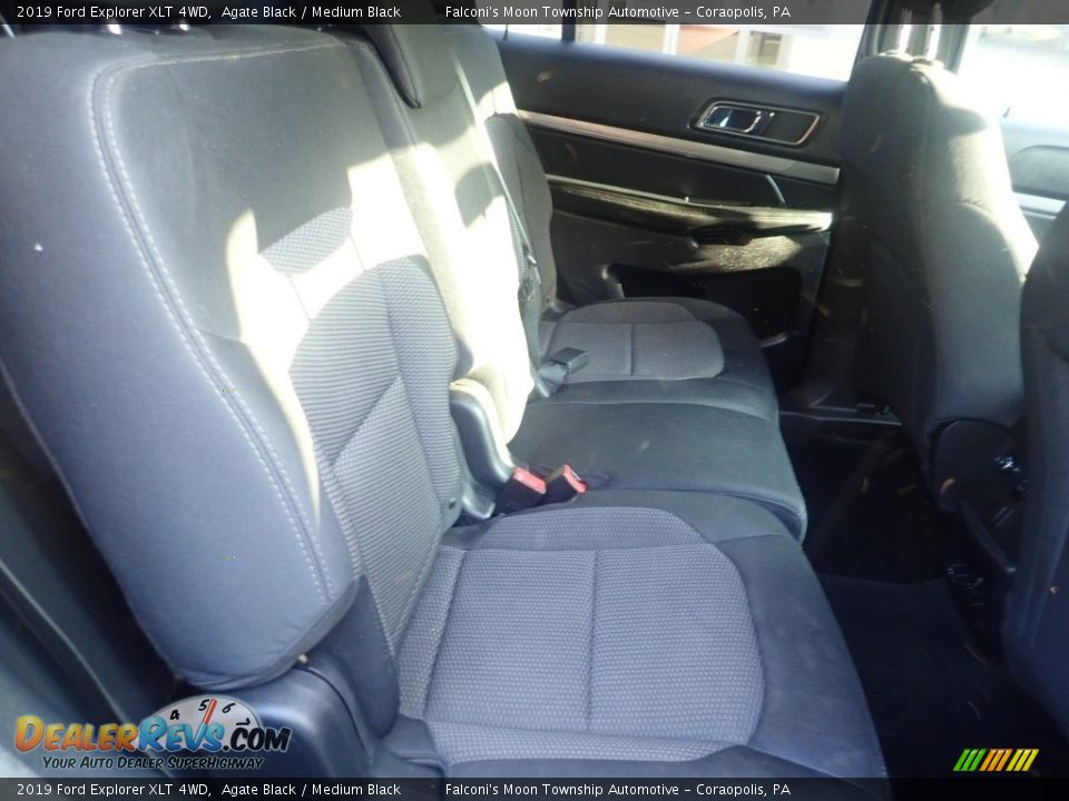 2019 Ford Explorer XLT 4WD Agate Black / Medium Black Photo #15