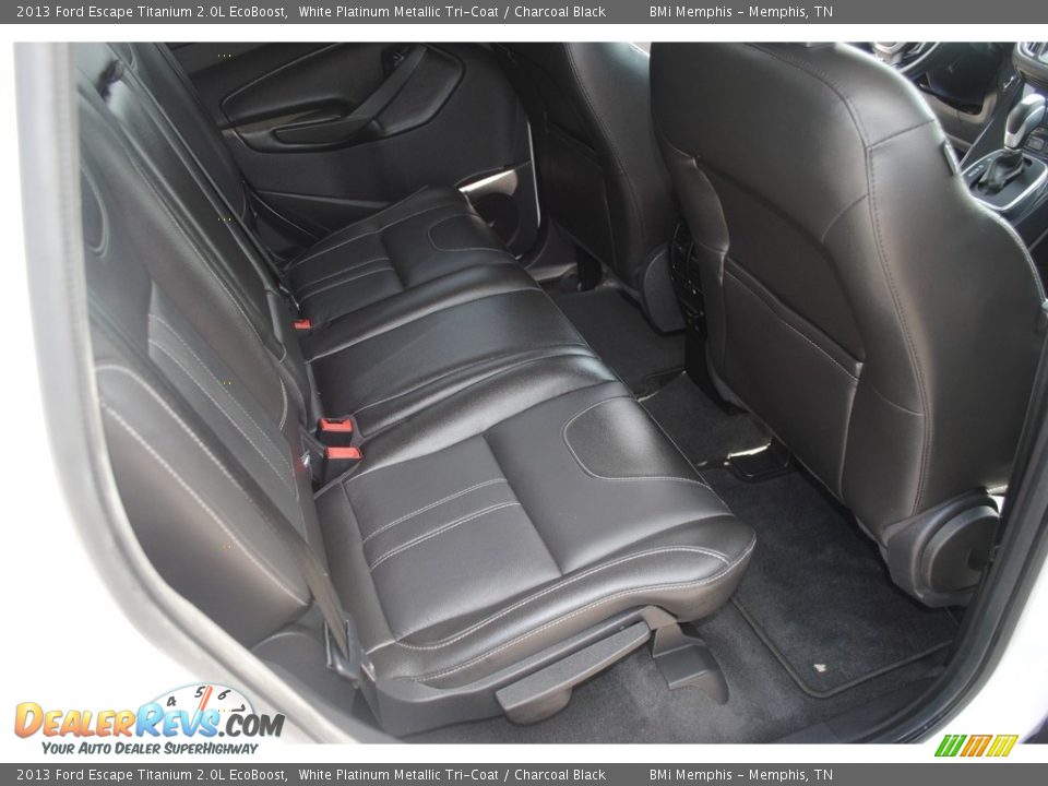 2013 Ford Escape Titanium 2.0L EcoBoost White Platinum Metallic Tri-Coat / Charcoal Black Photo #27