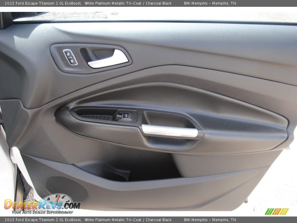 2013 Ford Escape Titanium 2.0L EcoBoost White Platinum Metallic Tri-Coat / Charcoal Black Photo #28
