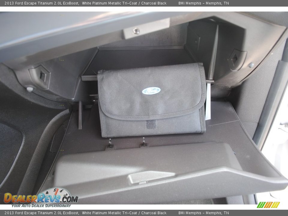 2013 Ford Escape Titanium 2.0L EcoBoost White Platinum Metallic Tri-Coat / Charcoal Black Photo #30