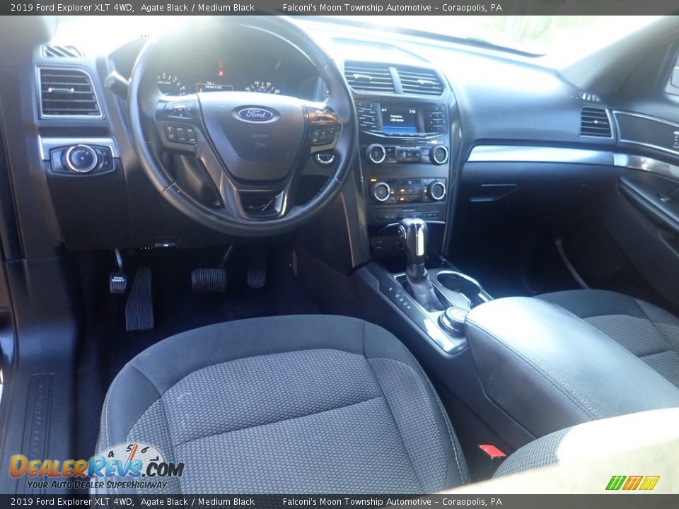 2019 Ford Explorer XLT 4WD Agate Black / Medium Black Photo #19