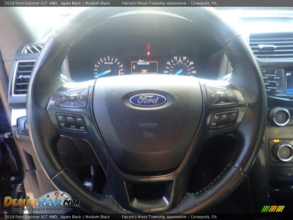 2019 Ford Explorer XLT 4WD Agate Black / Medium Black Photo #24