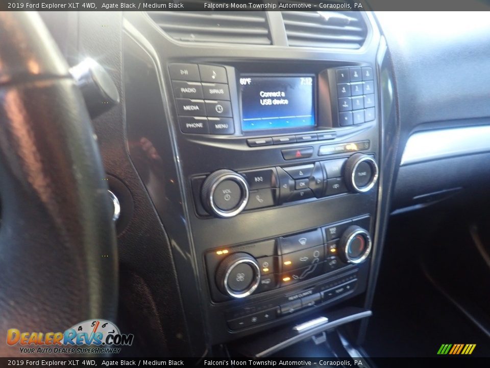 2019 Ford Explorer XLT 4WD Agate Black / Medium Black Photo #26