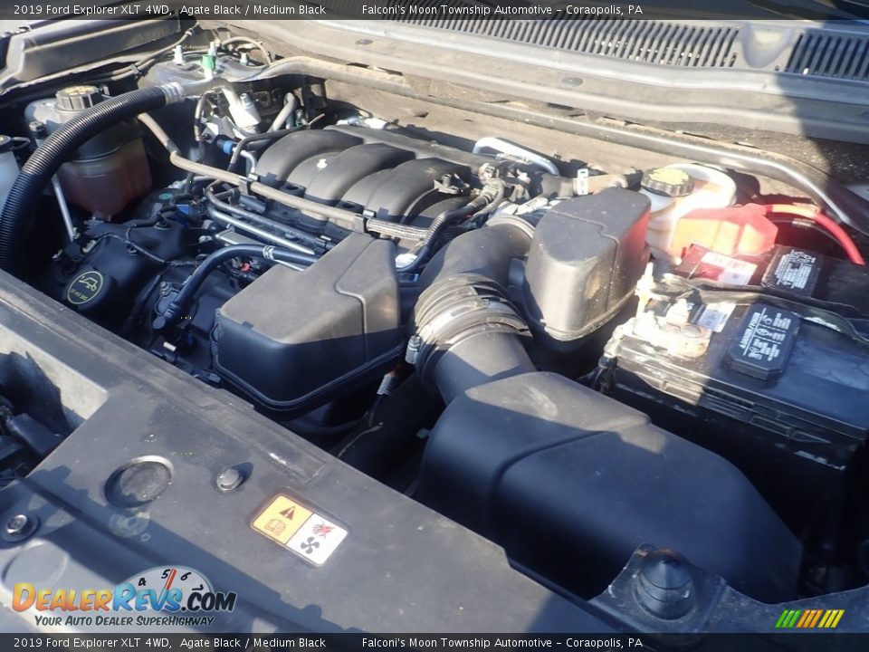 2019 Ford Explorer XLT 4WD Agate Black / Medium Black Photo #30