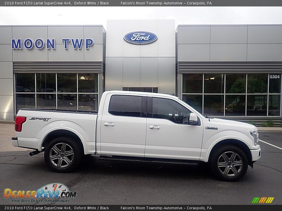 2019 Ford F150 Lariat SuperCrew 4x4 Oxford White / Black Photo #1