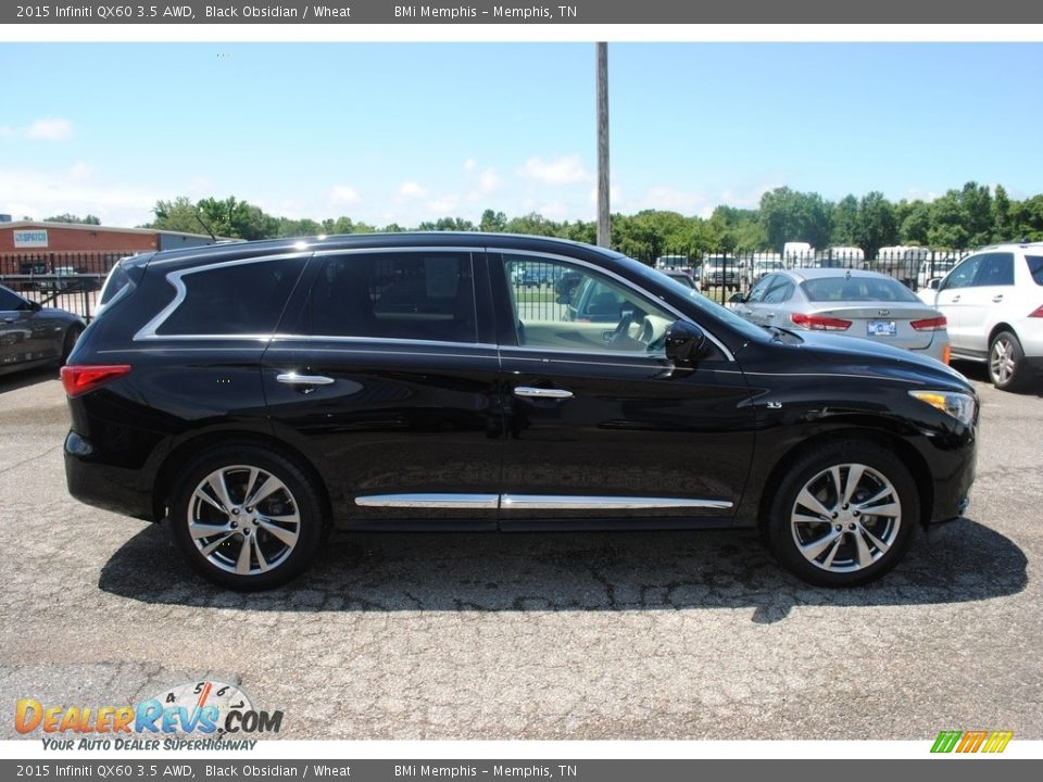 2015 Infiniti QX60 3.5 AWD Black Obsidian / Wheat Photo #6