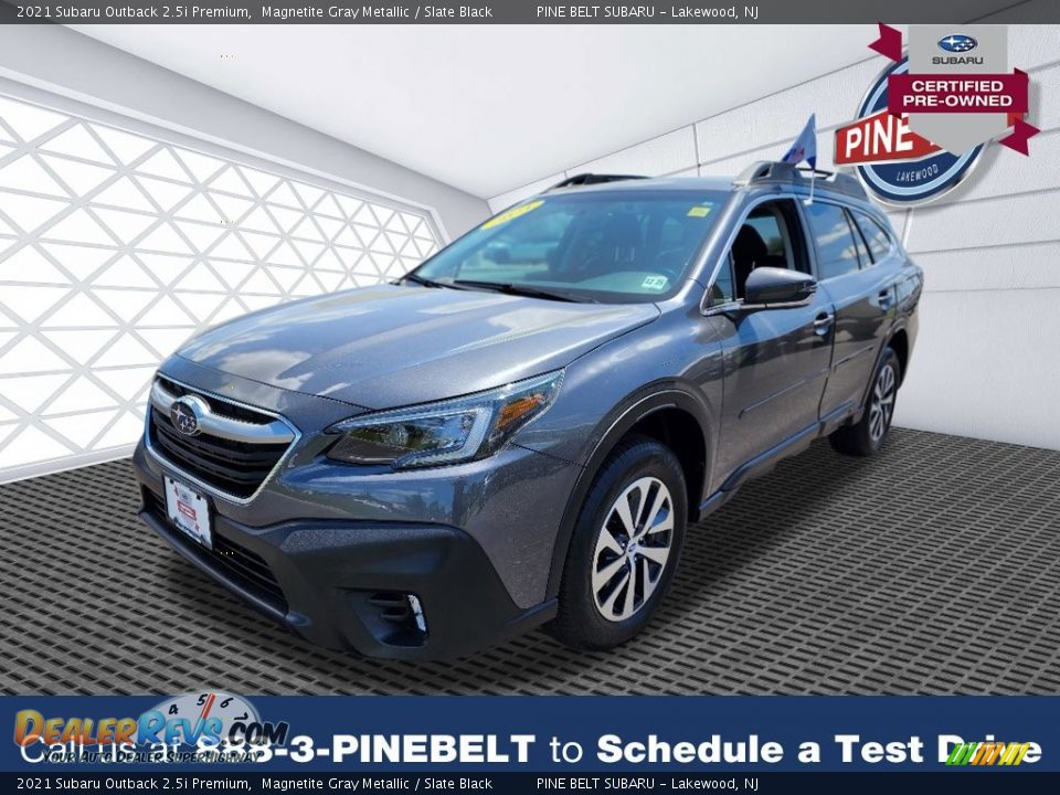 2021 Subaru Outback 2.5i Premium Magnetite Gray Metallic / Slate Black Photo #1