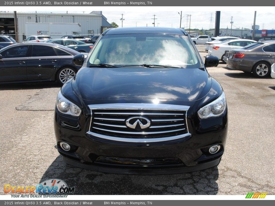 2015 Infiniti QX60 3.5 AWD Black Obsidian / Wheat Photo #8