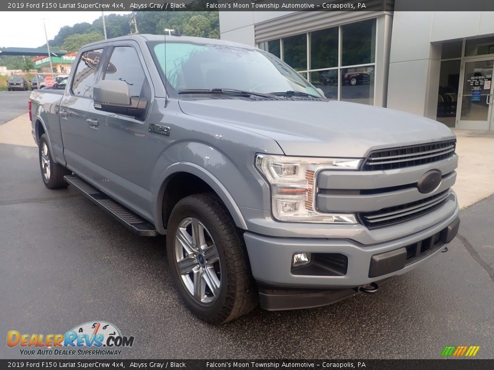 2019 Ford F150 Lariat SuperCrew 4x4 Abyss Gray / Black Photo #9