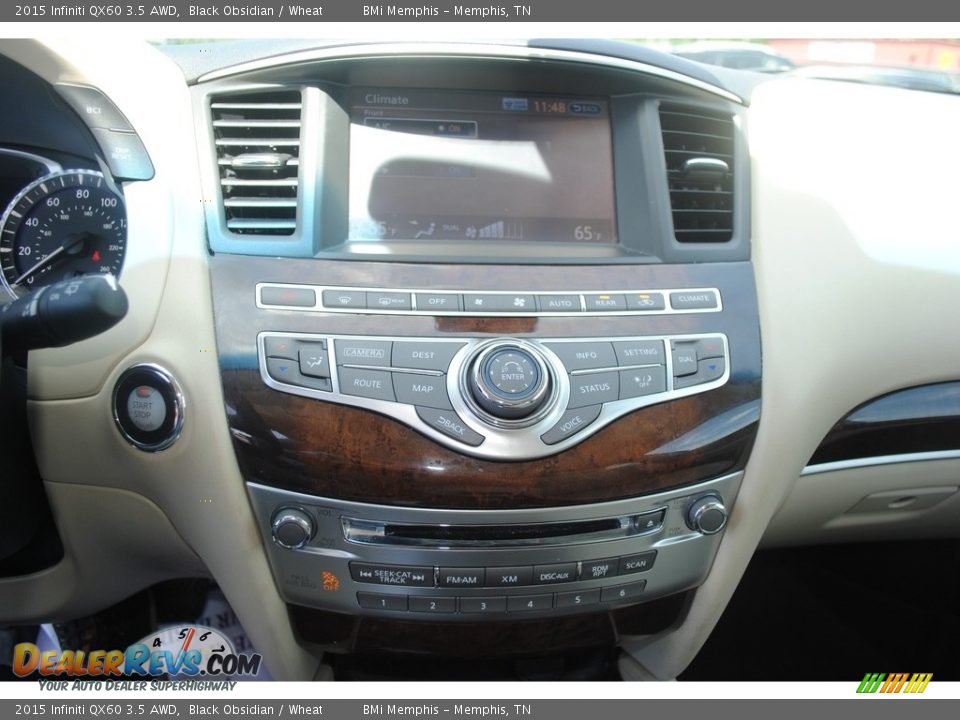 2015 Infiniti QX60 3.5 AWD Black Obsidian / Wheat Photo #16