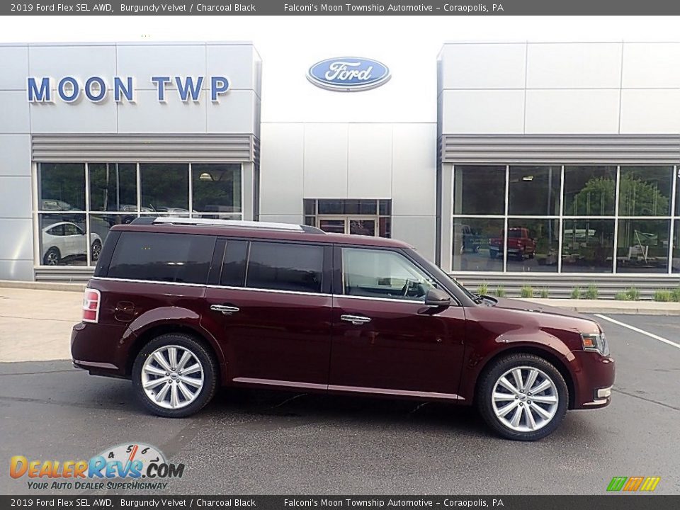 2019 Ford Flex SEL AWD Burgundy Velvet / Charcoal Black Photo #1