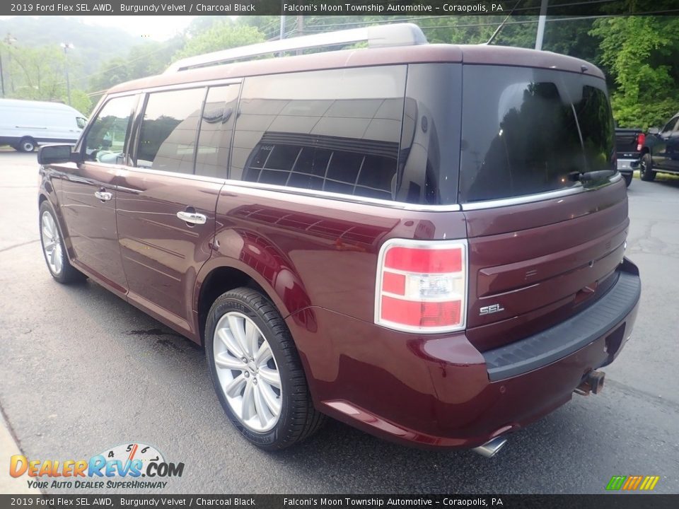 2019 Ford Flex SEL AWD Burgundy Velvet / Charcoal Black Photo #5