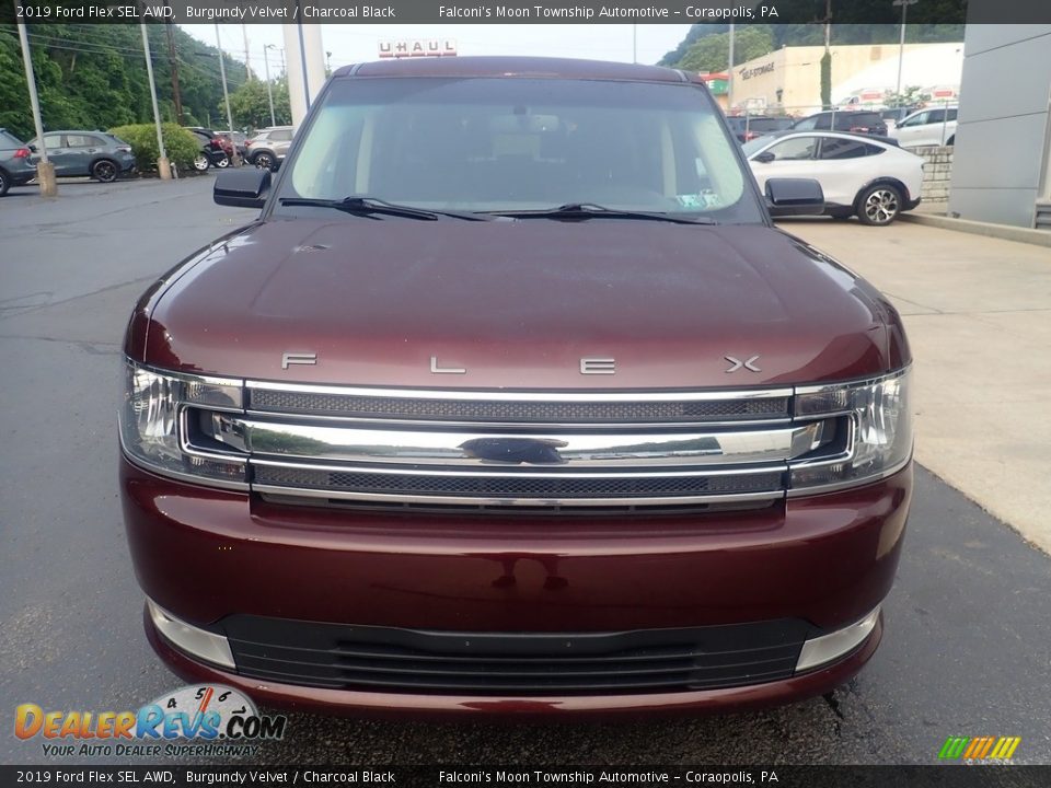 2019 Ford Flex SEL AWD Burgundy Velvet / Charcoal Black Photo #8