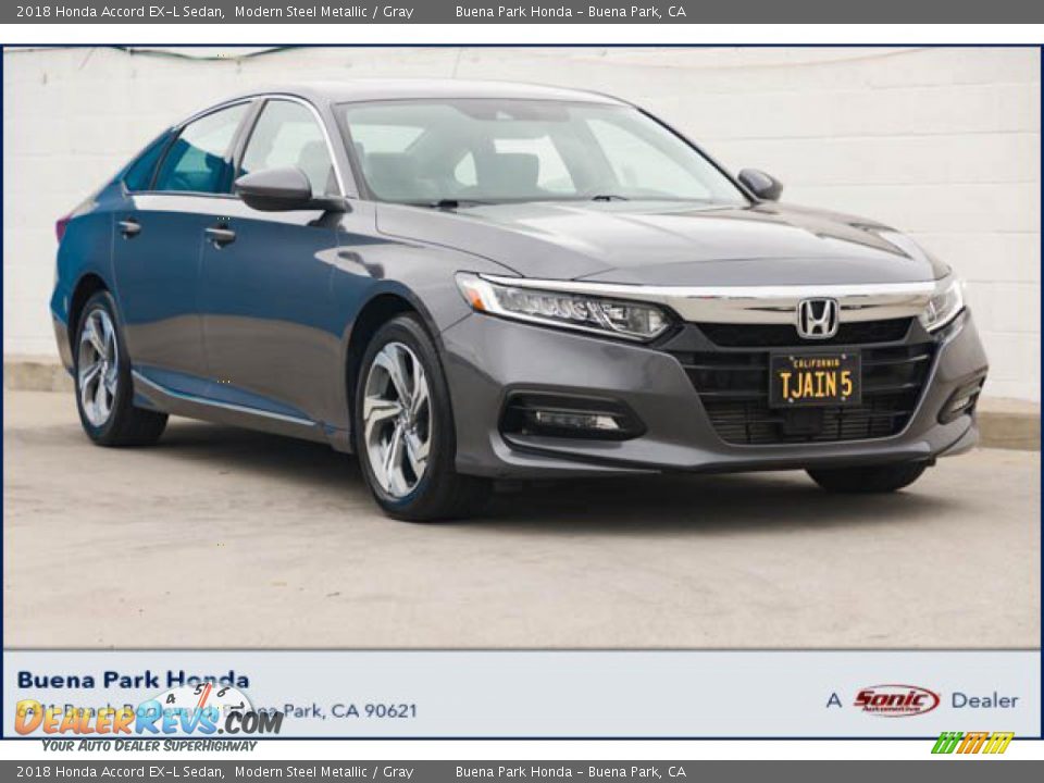 2018 Honda Accord EX-L Sedan Modern Steel Metallic / Gray Photo #1