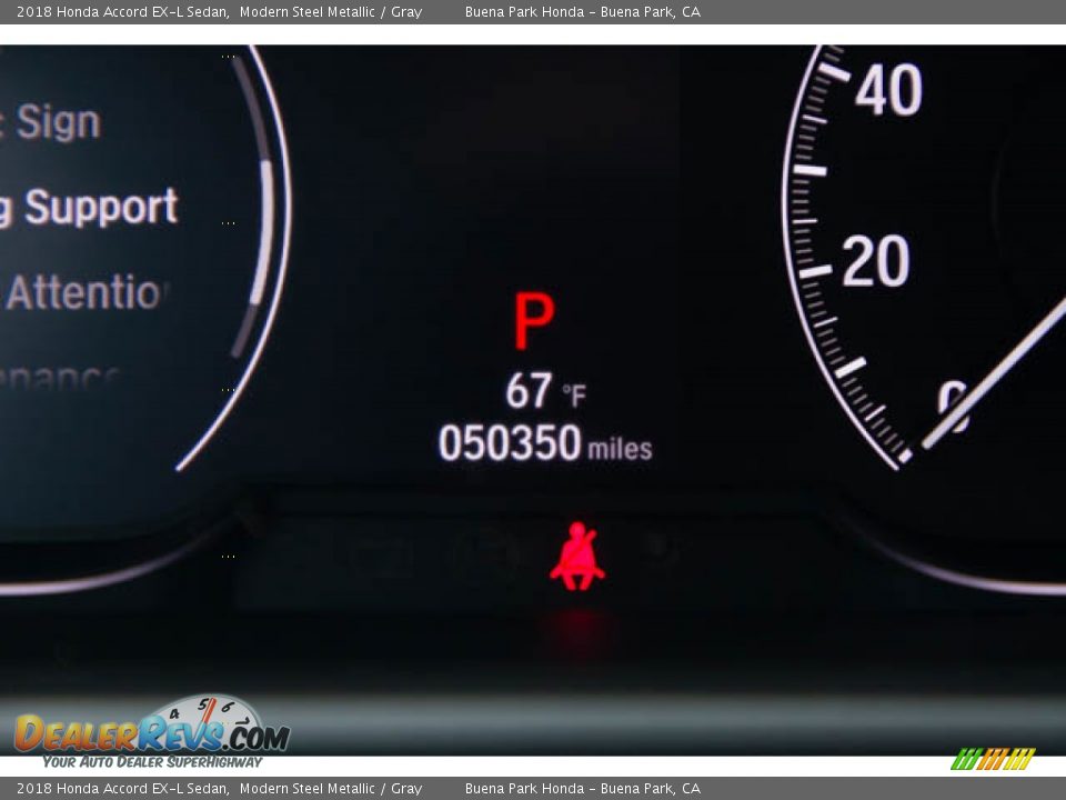 2018 Honda Accord EX-L Sedan Modern Steel Metallic / Gray Photo #6