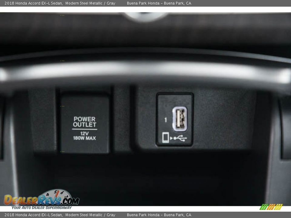2018 Honda Accord EX-L Sedan Modern Steel Metallic / Gray Photo #17