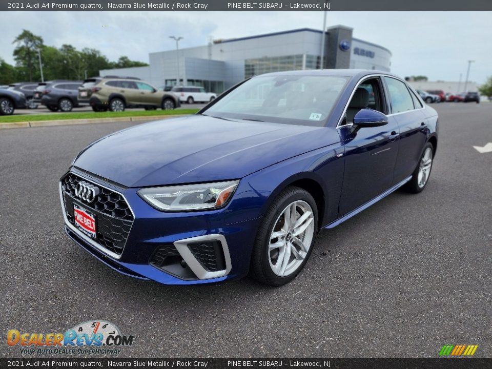 2021 Audi A4 Premium quattro Navarra Blue Metallic / Rock Gray Photo #1