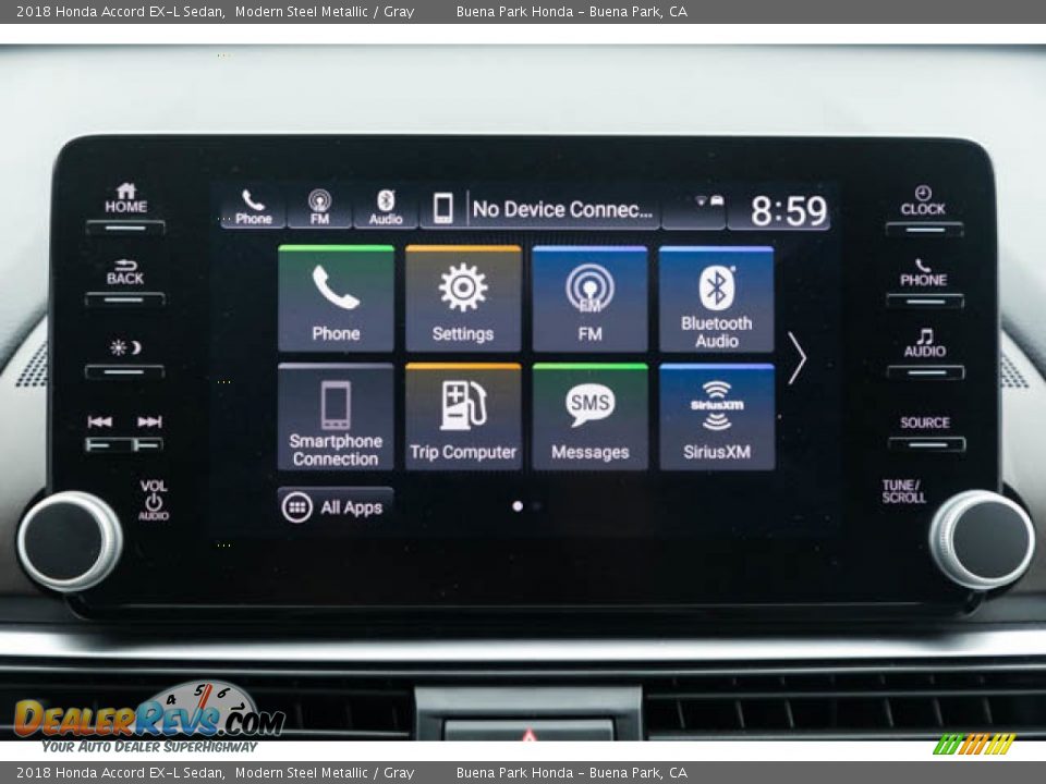 2018 Honda Accord EX-L Sedan Modern Steel Metallic / Gray Photo #26