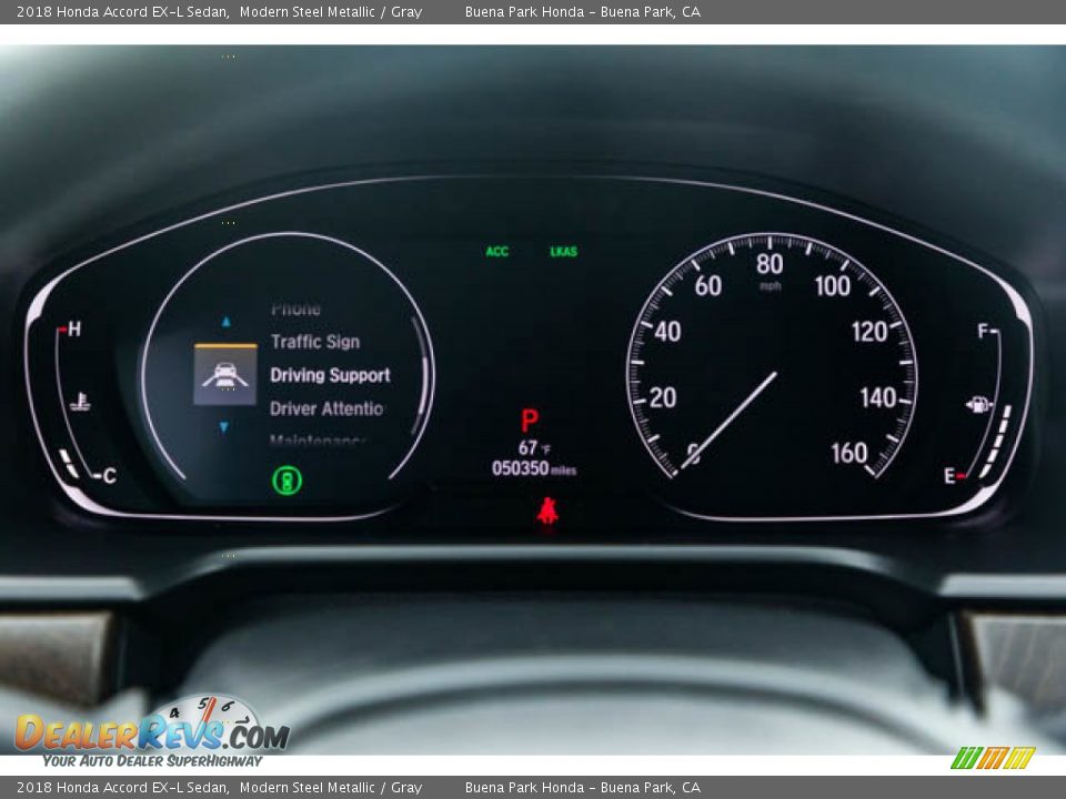 2018 Honda Accord EX-L Sedan Modern Steel Metallic / Gray Photo #28