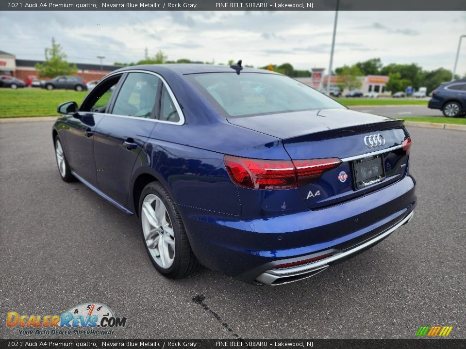 2021 Audi A4 Premium quattro Navarra Blue Metallic / Rock Gray Photo #16