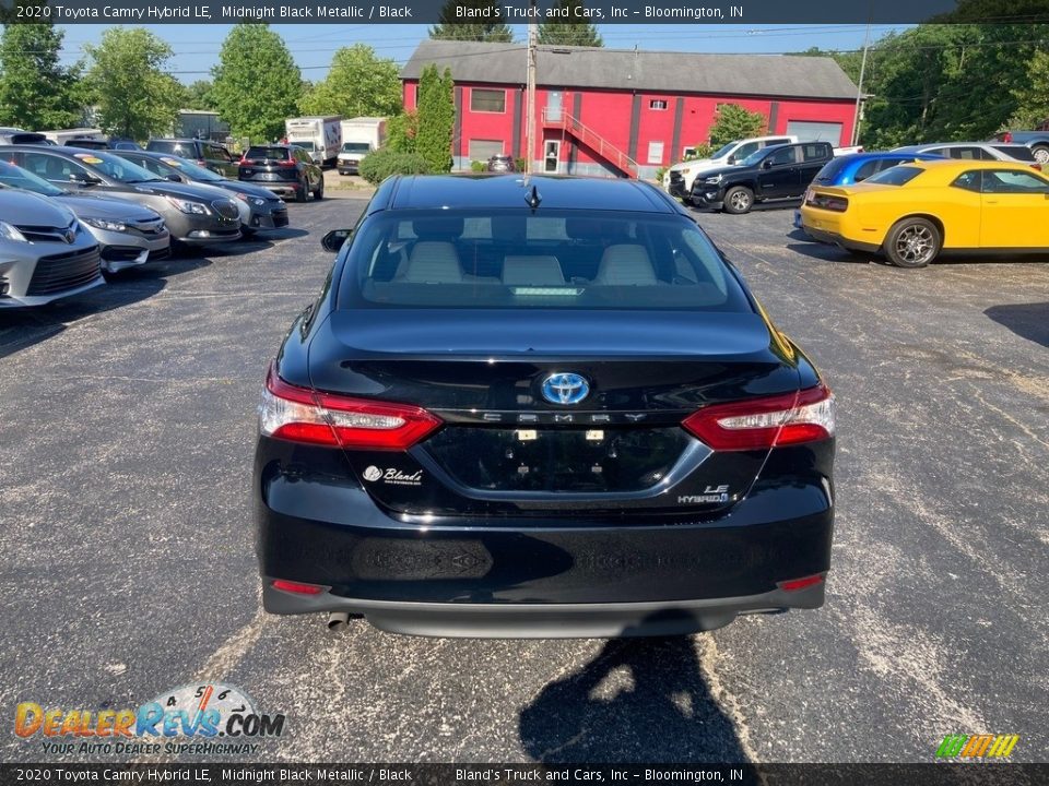 2020 Toyota Camry Hybrid LE Midnight Black Metallic / Black Photo #4