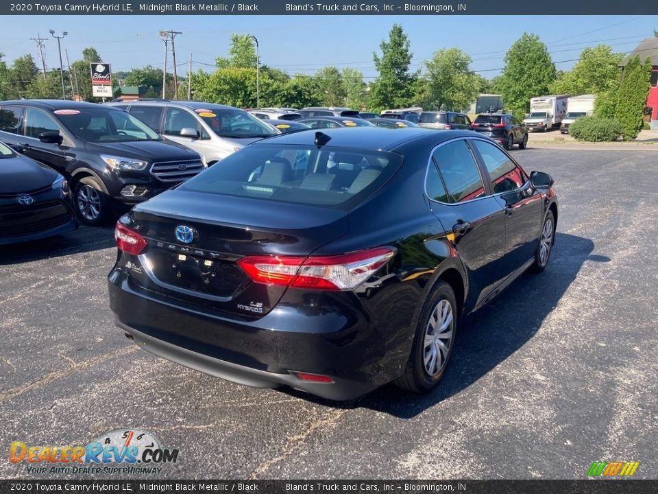 2020 Toyota Camry Hybrid LE Midnight Black Metallic / Black Photo #5