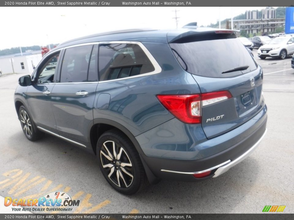 2020 Honda Pilot Elite AWD Steel Sapphire Metallic / Gray Photo #6