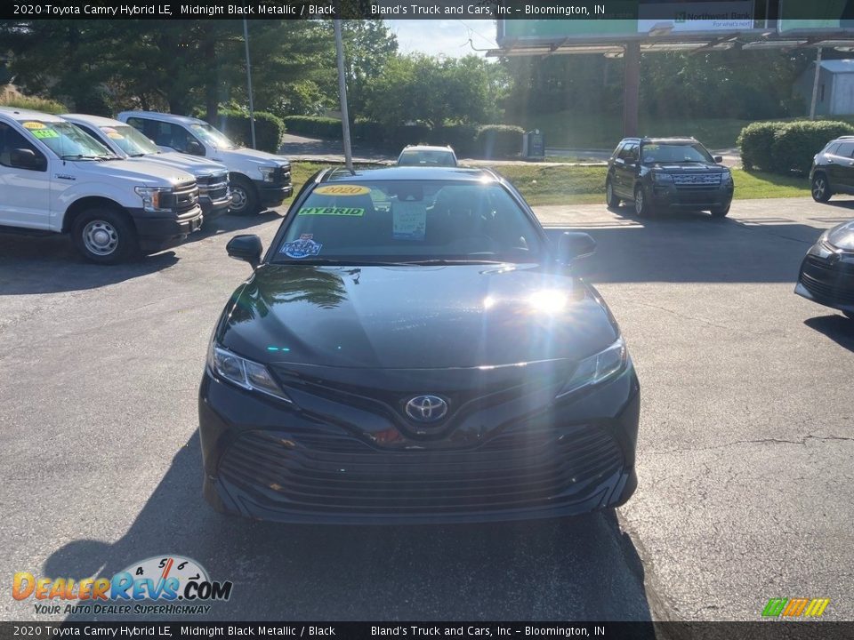 2020 Toyota Camry Hybrid LE Midnight Black Metallic / Black Photo #7