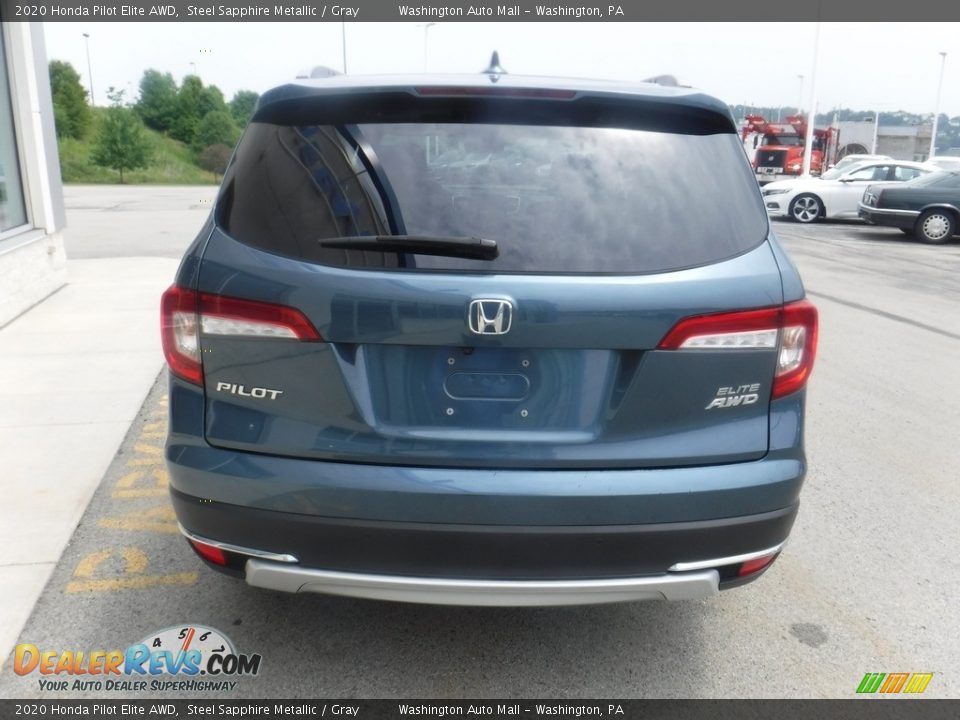 2020 Honda Pilot Elite AWD Steel Sapphire Metallic / Gray Photo #7