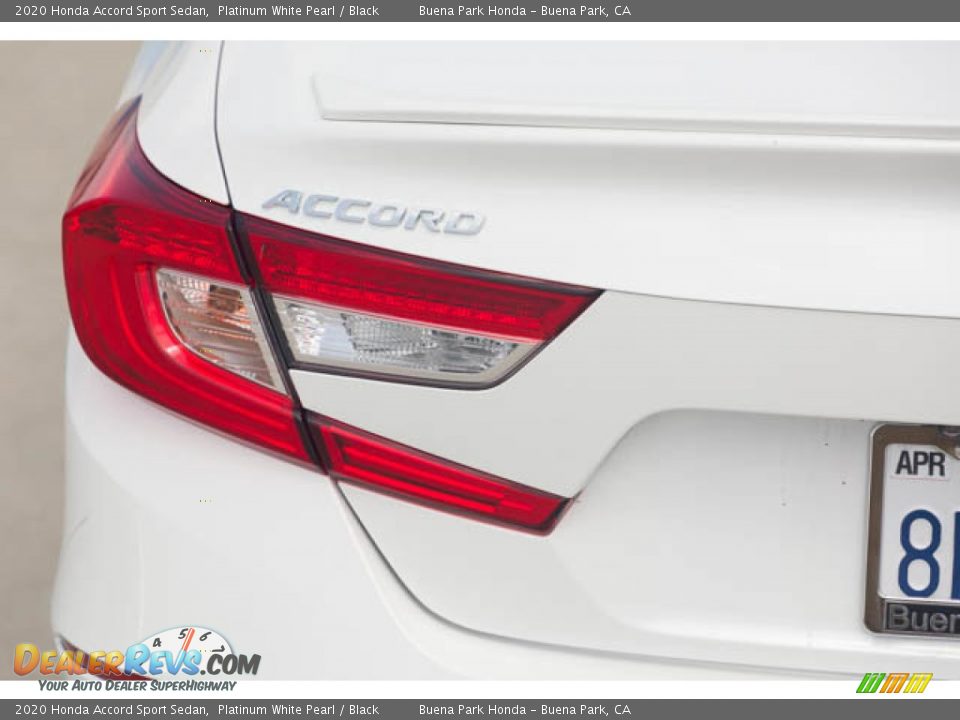 2020 Honda Accord Sport Sedan Platinum White Pearl / Black Photo #10