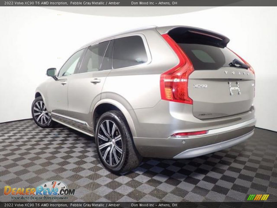 2022 Volvo XC90 T6 AWD Inscription Pebble Gray Metallic / Amber Photo #11