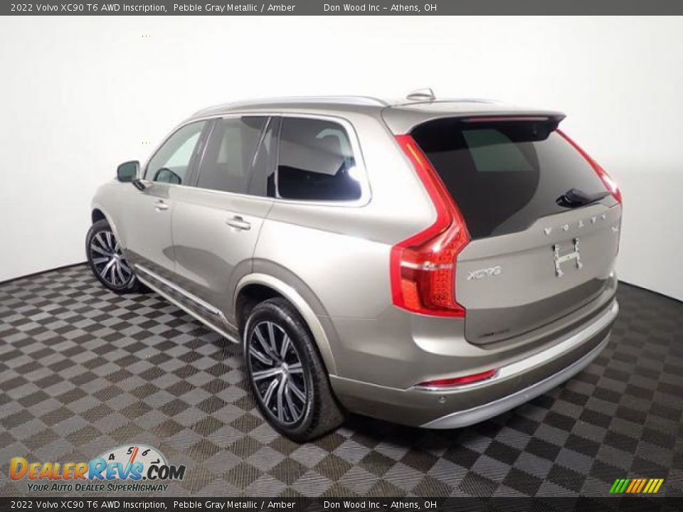 2022 Volvo XC90 T6 AWD Inscription Pebble Gray Metallic / Amber Photo #12