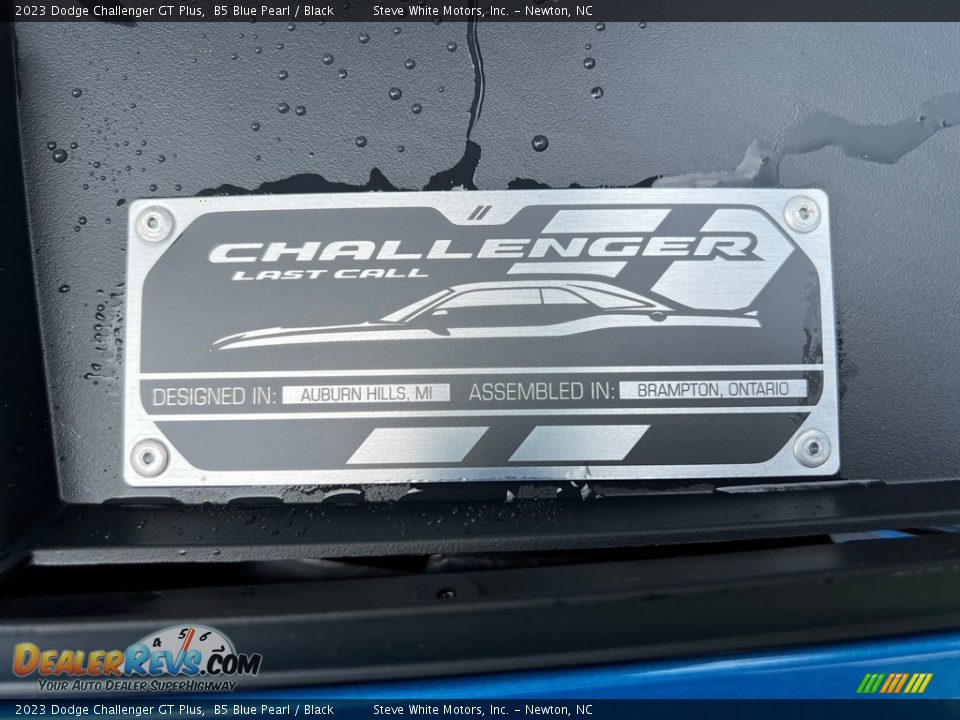 2023 Dodge Challenger GT Plus B5 Blue Pearl / Black Photo #10