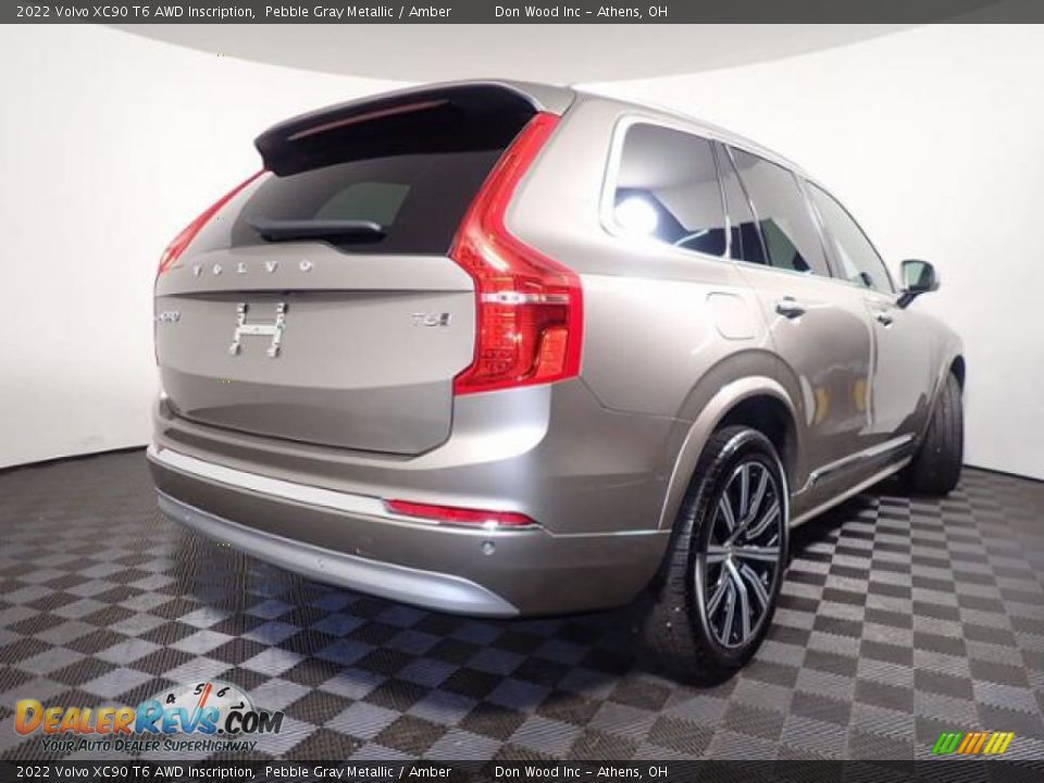 2022 Volvo XC90 T6 AWD Inscription Pebble Gray Metallic / Amber Photo #17