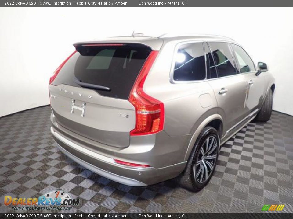 2022 Volvo XC90 T6 AWD Inscription Pebble Gray Metallic / Amber Photo #18