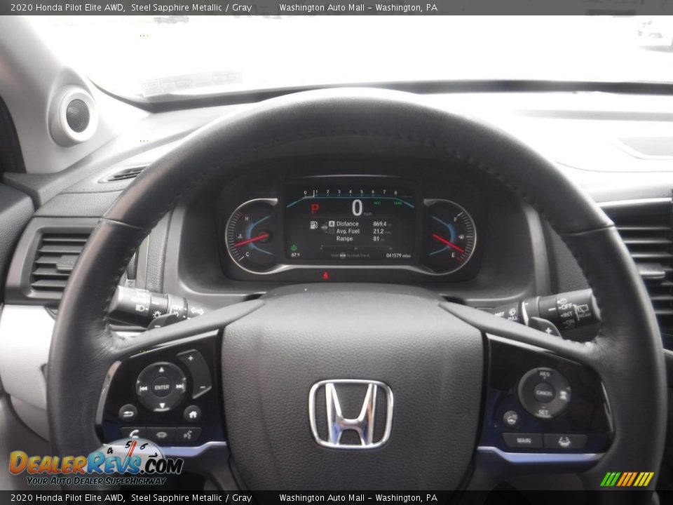 2020 Honda Pilot Elite AWD Steering Wheel Photo #27