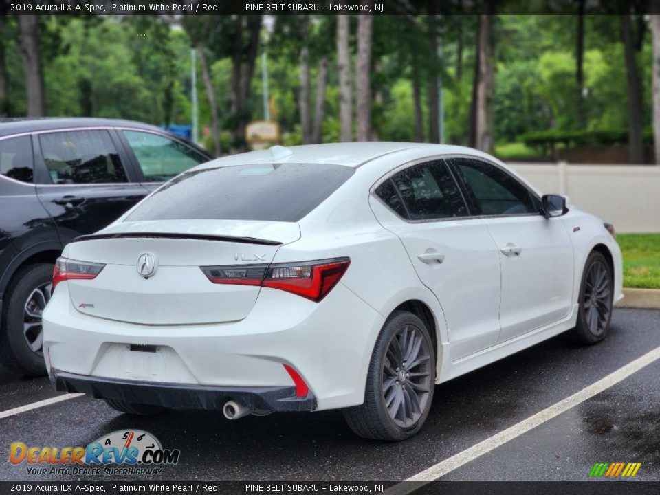 2019 Acura ILX A-Spec Platinum White Pearl / Red Photo #4