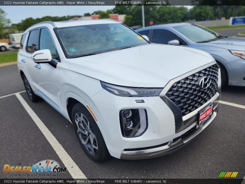 2022 Hyundai Palisade Calligraphy AWD Hyper White / Navy/Beige Photo #2