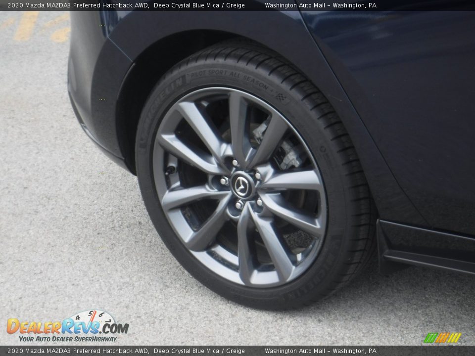2020 Mazda MAZDA3 Preferred Hatchback AWD Deep Crystal Blue Mica / Greige Photo #3