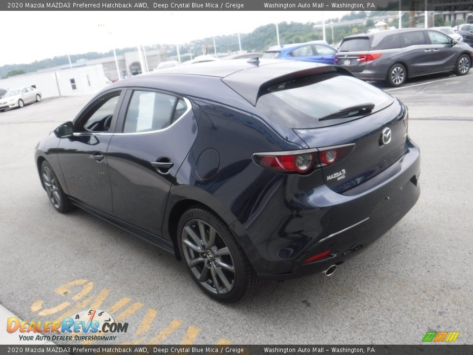 2020 Mazda MAZDA3 Preferred Hatchback AWD Deep Crystal Blue Mica / Greige Photo #7