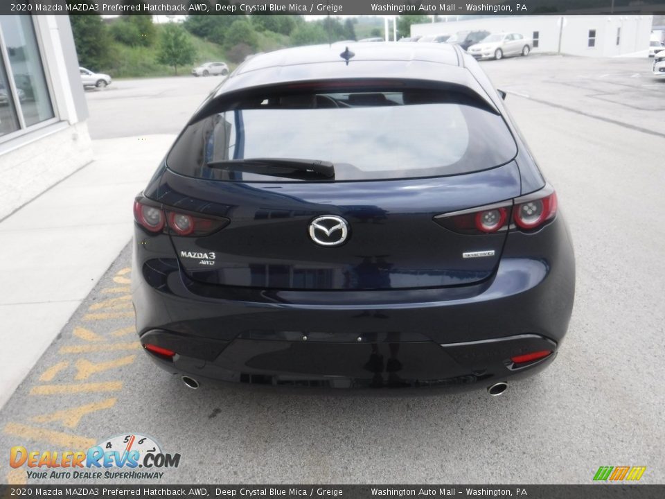 2020 Mazda MAZDA3 Preferred Hatchback AWD Deep Crystal Blue Mica / Greige Photo #9