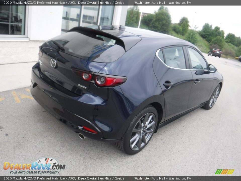 2020 Mazda MAZDA3 Preferred Hatchback AWD Deep Crystal Blue Mica / Greige Photo #10