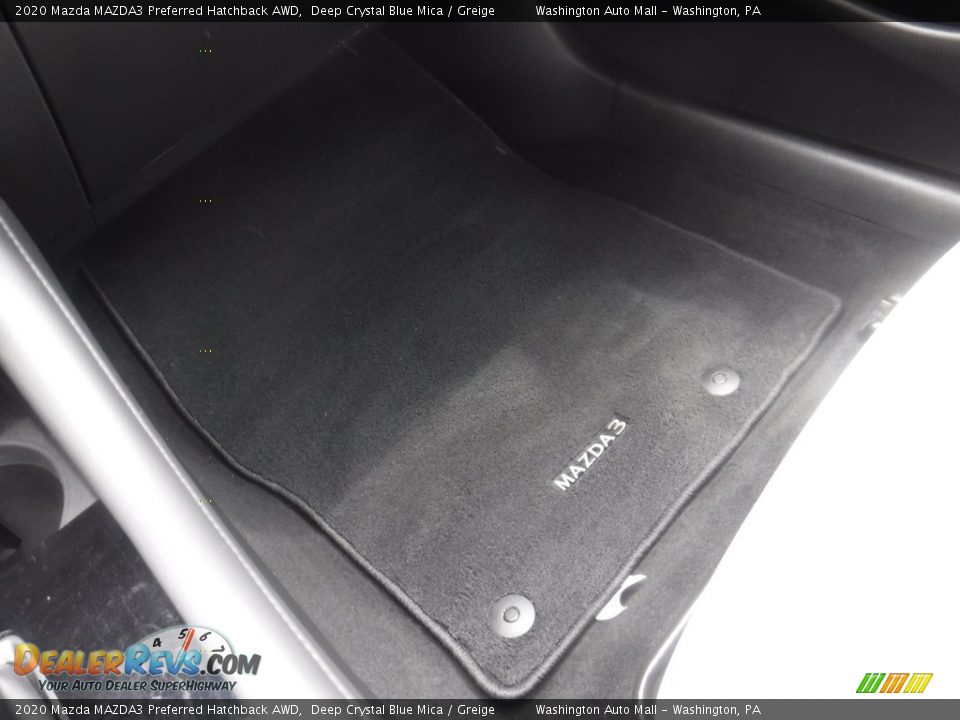 2020 Mazda MAZDA3 Preferred Hatchback AWD Deep Crystal Blue Mica / Greige Photo #28